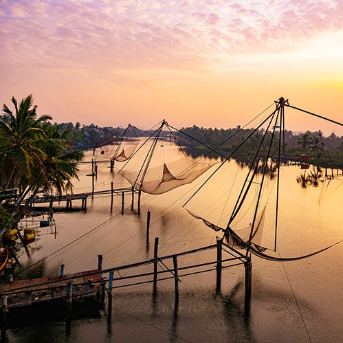 <b>Kerala Tours</b><br>
Backwater houseboats, Munnar tea estates, spice trails & Ayurveda retreats.